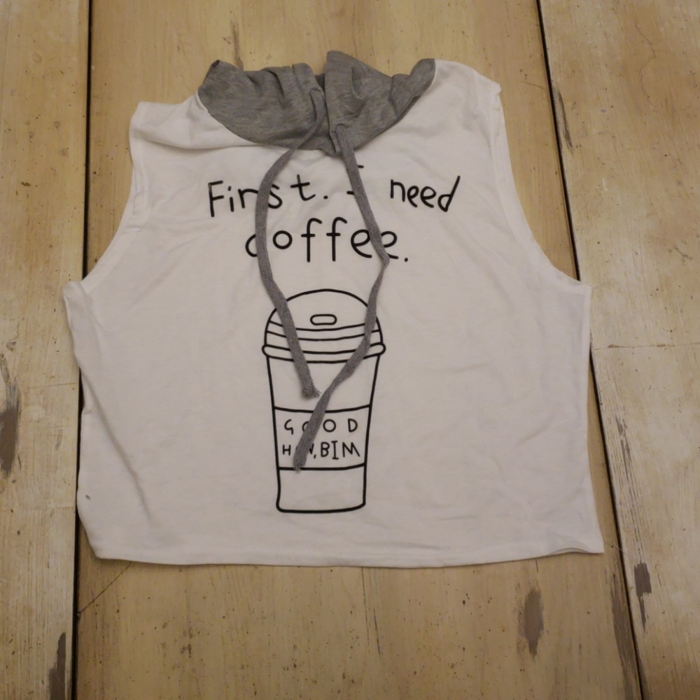 Cropped hooded workout tank